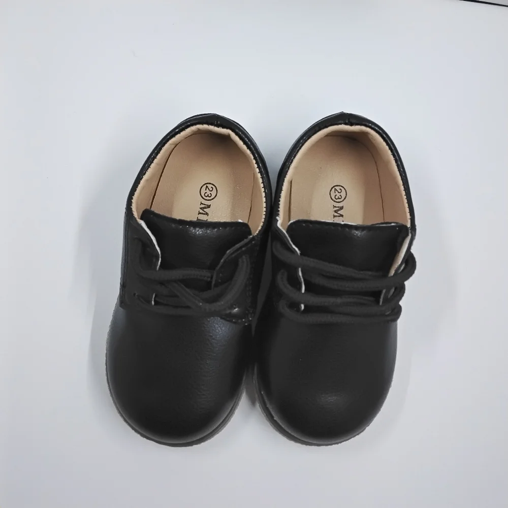 New Classic Black Kids Dress Shoes